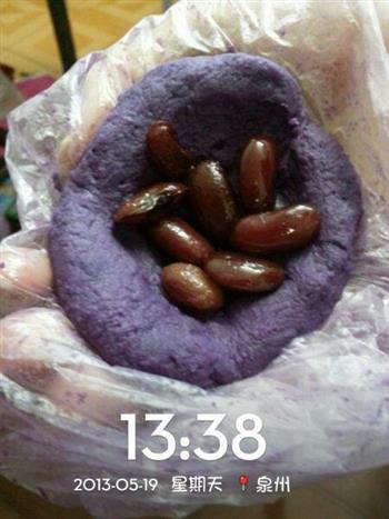 红豆紫薯球的做法步骤3
