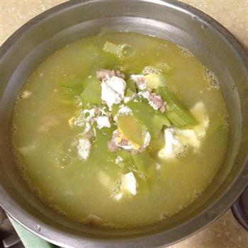 白瓜咸蛋肉碎汤的做法步骤3