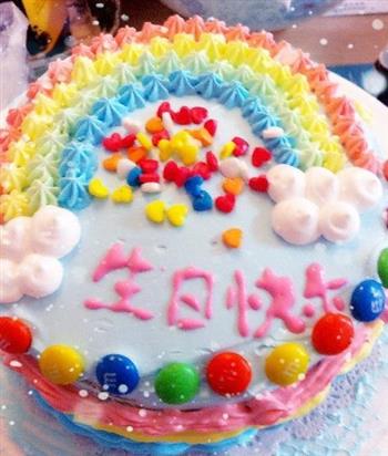 彩虹蛋糕，给孩子一个甜蜜的彩虹糖的梦的做法步骤4