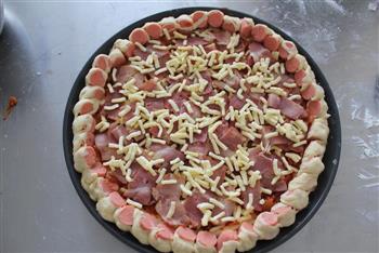 培根菌菇披萨的做法图解12