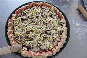 培根菌菇披萨的做法步骤14