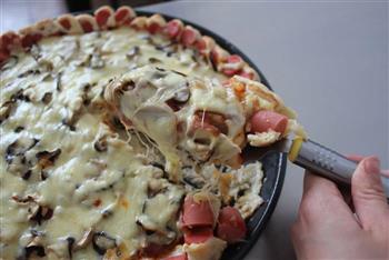 培根菌菇披萨的做法步骤17