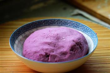 奶香紫薯花式馒头的做法图解4