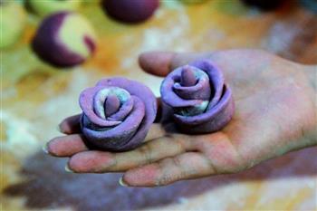 奶香紫薯花式馒头的做法步骤9
