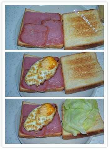 孕妇的豪华早餐-火腿鸡蛋三明治的做法步骤5