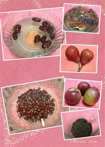 红豆枣、红李梨、红沙果、红果羹的做法图解1