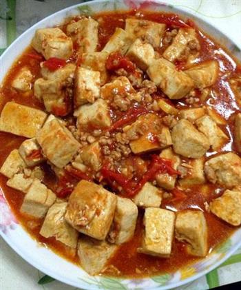 番茄豆腐炒肉末的做法步骤8