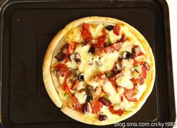 萨拉米肠牛肉披萨的做法图解7