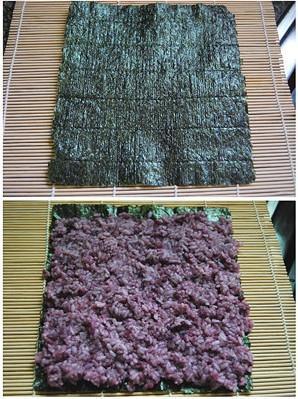 紫薯寿司的做法图解5