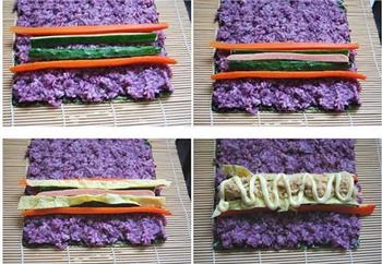 紫薯寿司的做法图解6