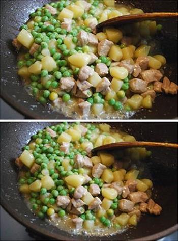 豌豆猪肉土豆丁的做法步骤8