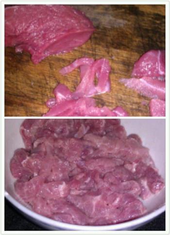 家常菜，香菇肉丝炒笋的做法步骤2