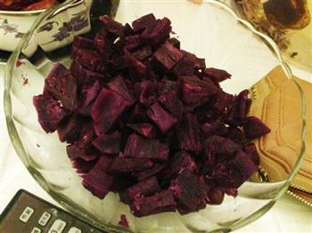 手擀紫薯面条的做法步骤2