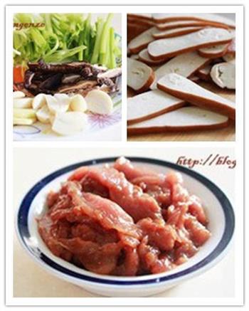 芹菜香干肉片的做法步骤1