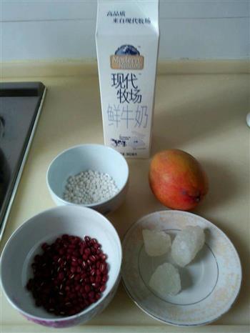芒果红豆西米露的做法步骤1
