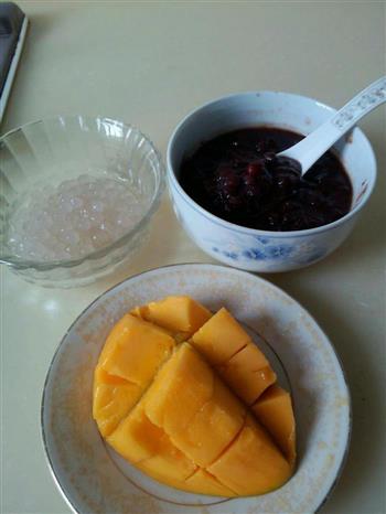芒果红豆西米露的做法步骤2