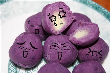 心太软-紫薯奶黄球的做法步骤1