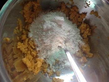 紫薯蛋黄薯玫瑰花馒头-牛奶燕麦版的做法步骤3