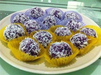 紫薯椰蓉球的做法步骤4