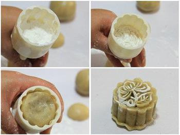手工打造健康低糖月饼-莲蓉蛋黄月饼的做法图解4