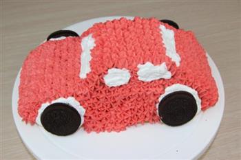 可爱的小汽车生日蛋糕儿的做法步骤12