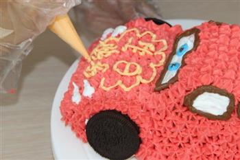 可爱的小汽车生日蛋糕儿的做法步骤16