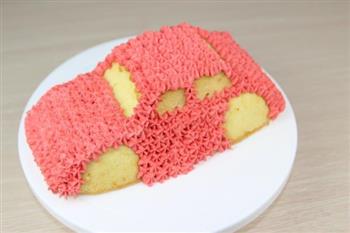 可爱的小汽车生日蛋糕儿的做法步骤8