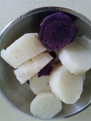 紫薯山药红豆糕的做法步骤3