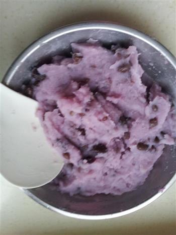 紫薯山药红豆糕的做法步骤4