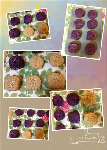莲蓉紫薯月饼紫薯莲蓉月饼的做法步骤11