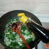 青菜蛋炒饭的做法步骤7