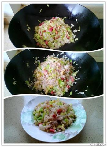 培根包心菜炒饭的做法步骤3