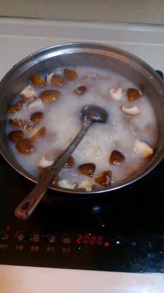 干贝花蛤鲜菇粥的做法图解4