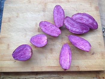 水果紫薯球的做法步骤1