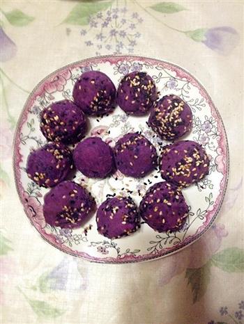 水果紫薯球的做法步骤2