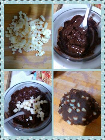 紫薯巧克力豆沙饼的做法步骤3