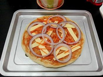 培根鲜虾披萨的做法图解4