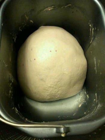 面包机版冷藏发酵法紫薯北海道吐司的做法步骤2
