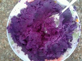 玫瑰紫薯卷的做法图解1