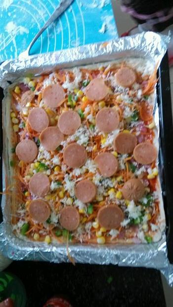 培根火腿蔬菜披萨的做法步骤10