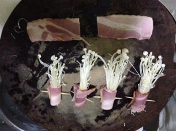 培根肉卷金针菇的做法步骤2