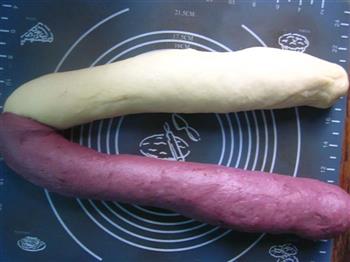 紫薯扭纹双色吐司的做法步骤10