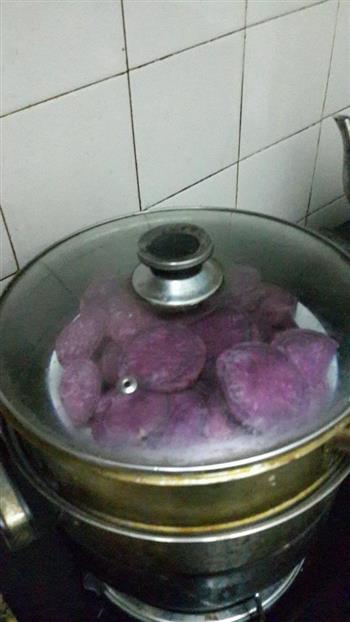 奶香蜂蜜紫薯球的做法步骤3