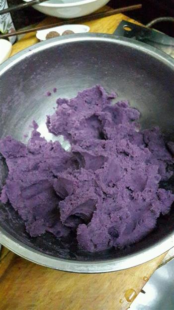 奶香蜂蜜紫薯球的做法图解4