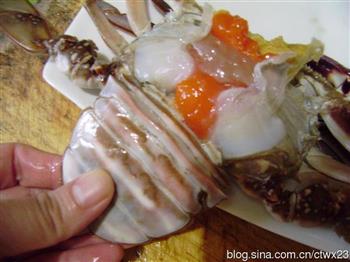 咸蛋黄焗膏蟹的做法步骤6