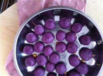 芝麻椰蓉芝心紫薯球的做法步骤4