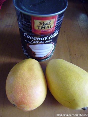 椰香芒果西米捞的做法步骤2
