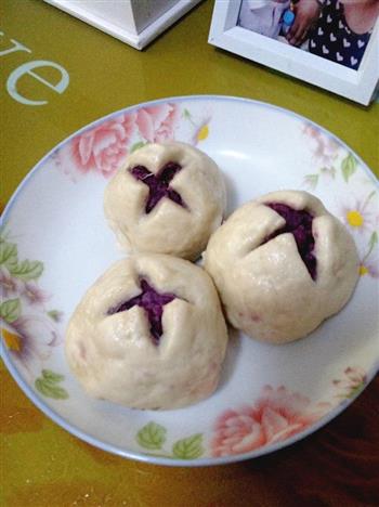 奶香紫薯包的做法步骤4