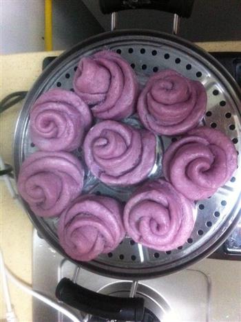 紫薯玫瑰小花卷的做法步骤10