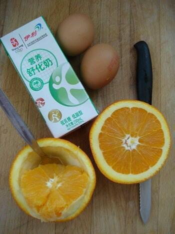 香橙牛奶布丁的做法步骤2